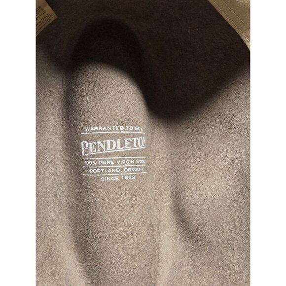 VTG Pendleton 100% Virgin Wool Fedora Hat Sz XL Brown USA AB214-70027 Structured - Picture 10 of 14